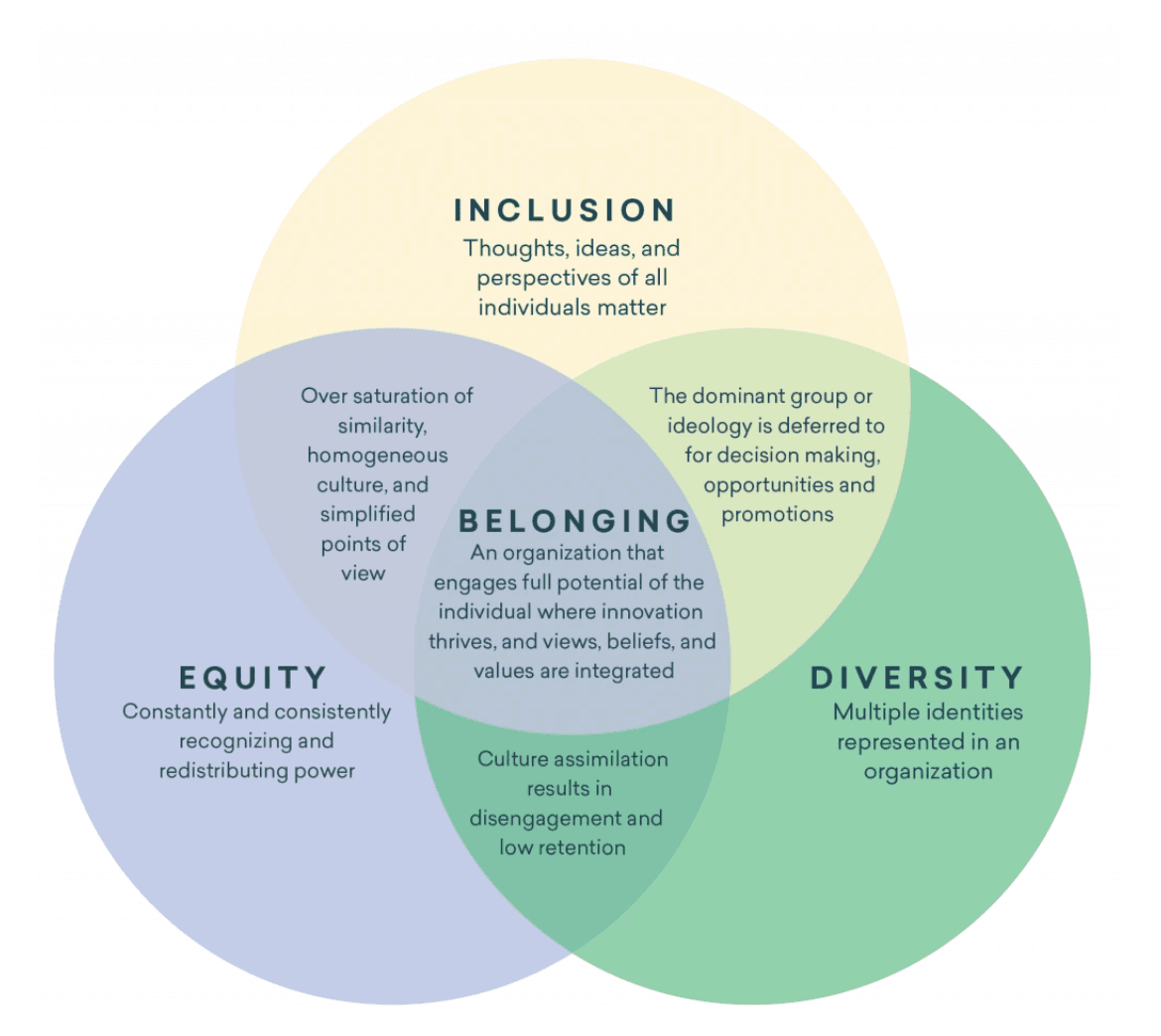 Venn diagram of workforce diversity goals