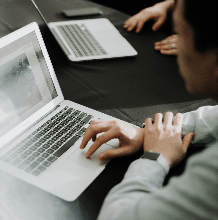 Man Working on Laptop
