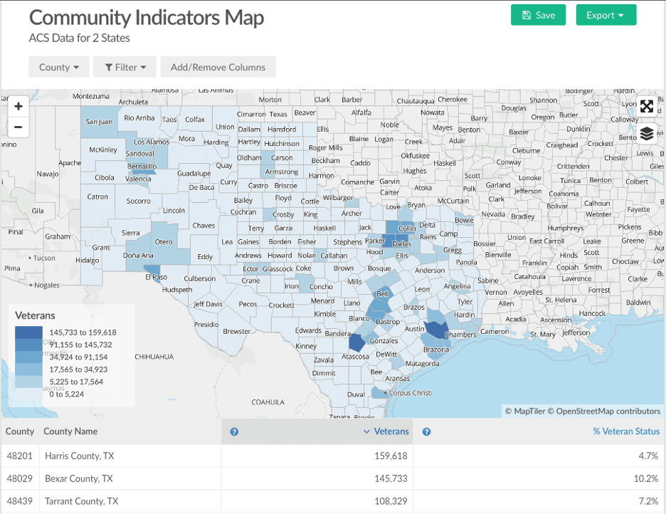 Map of Texas