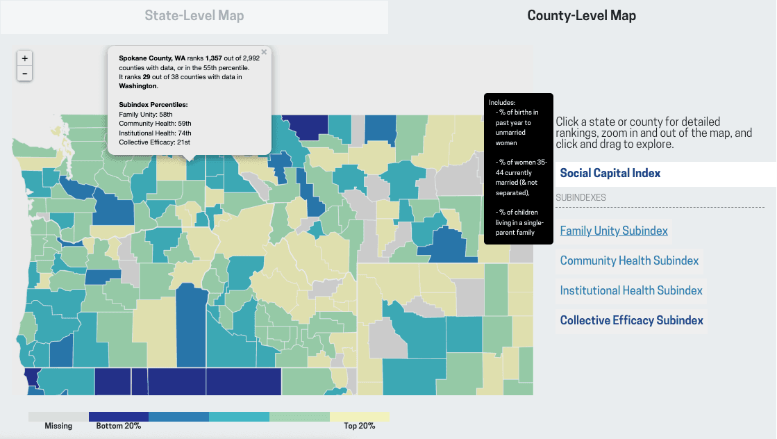 Social Capital Project as economic development metric.