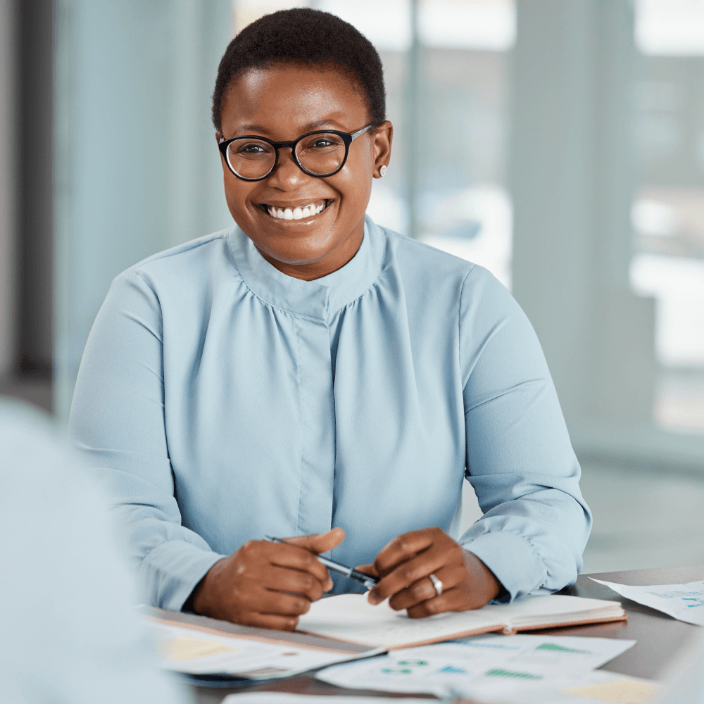 woman in interview