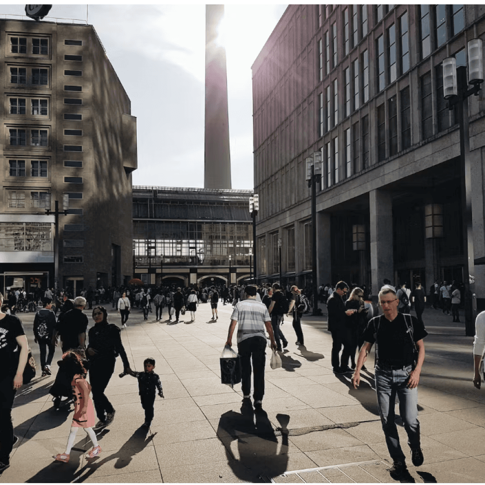 pedestrians walking