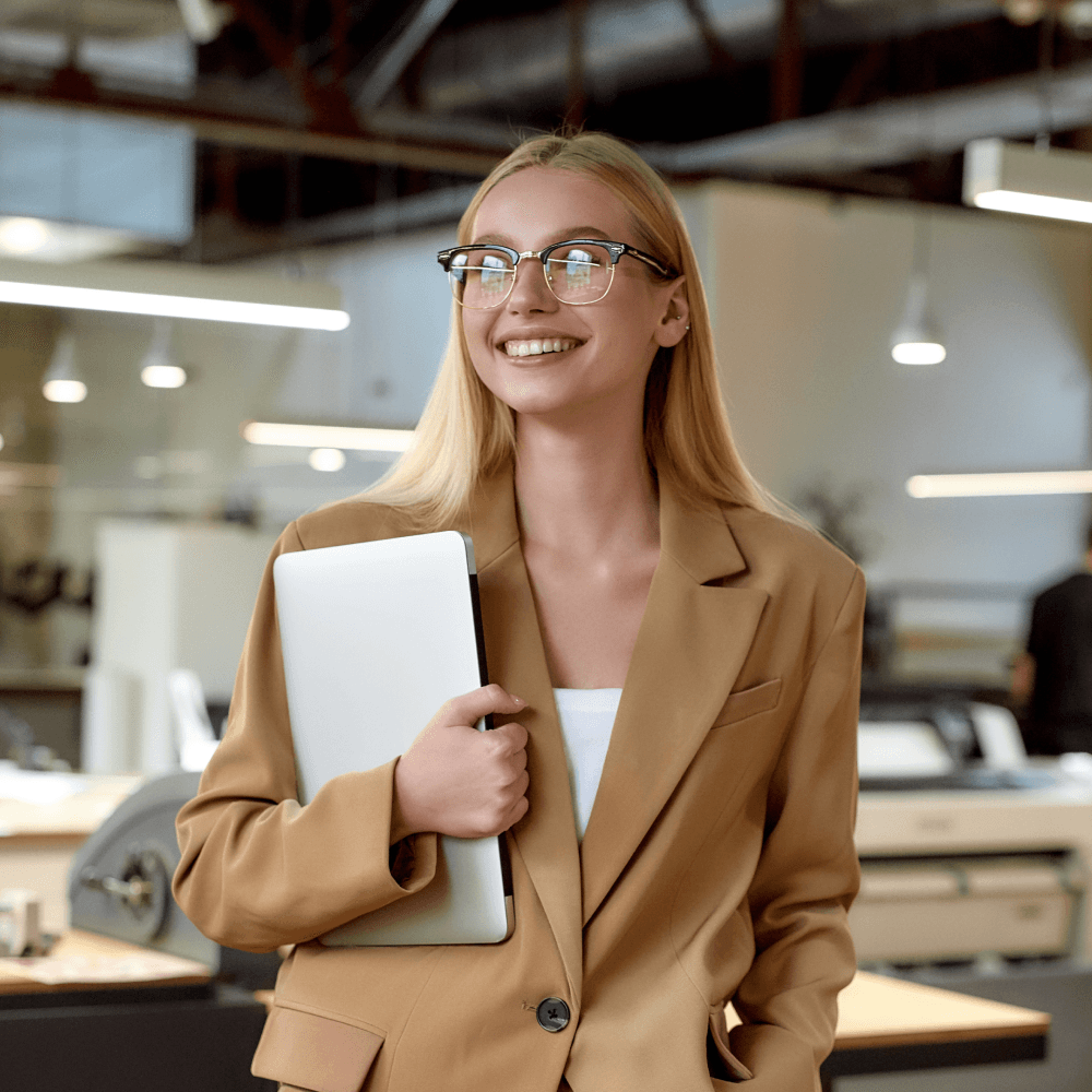 happy young woman