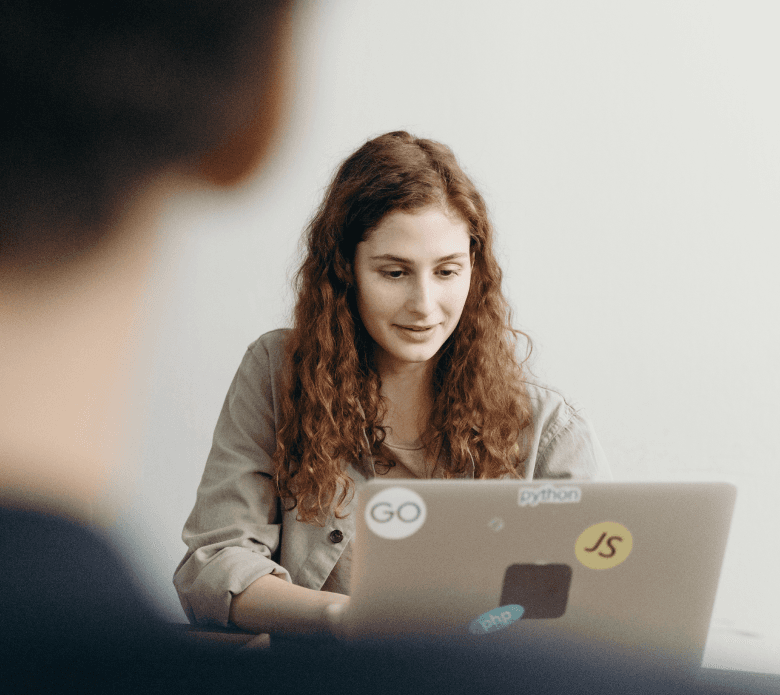 Woman working on Laptop