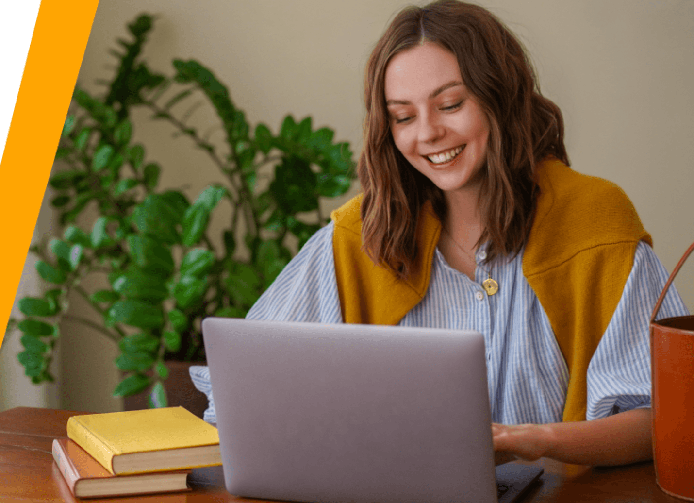 woman at a computer