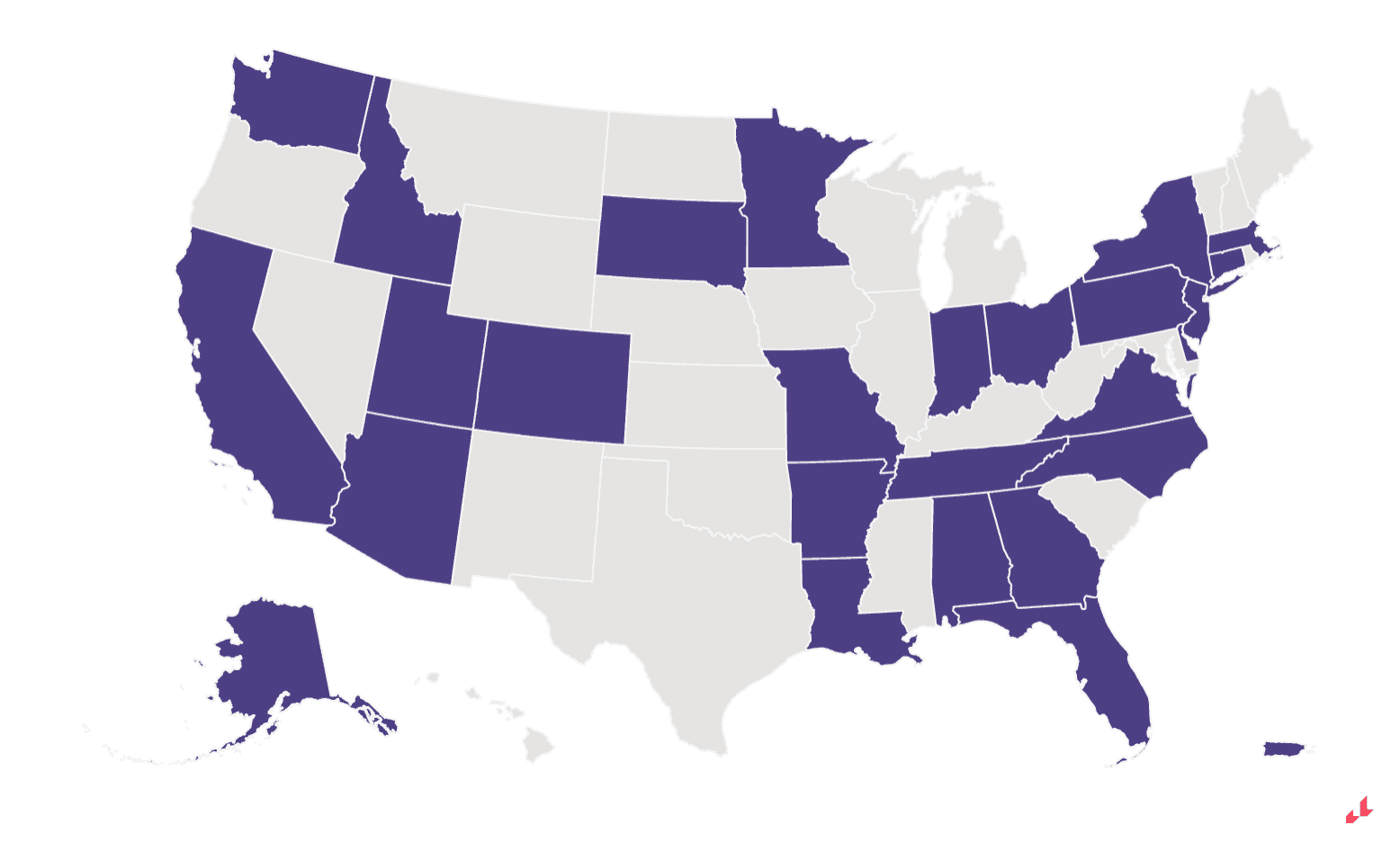 Map of the 26 States and Territories That Have Implemented Some Form of Skills-Based Hiring