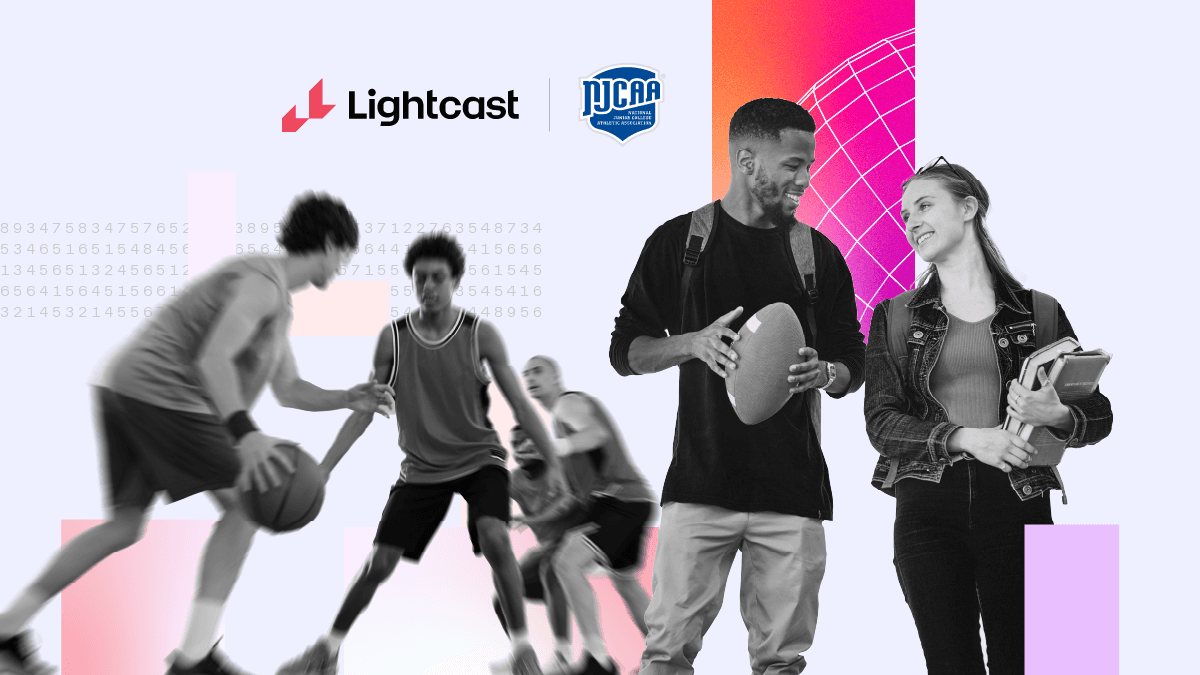 Student Athletes and the Lightcast and NJCAA logos