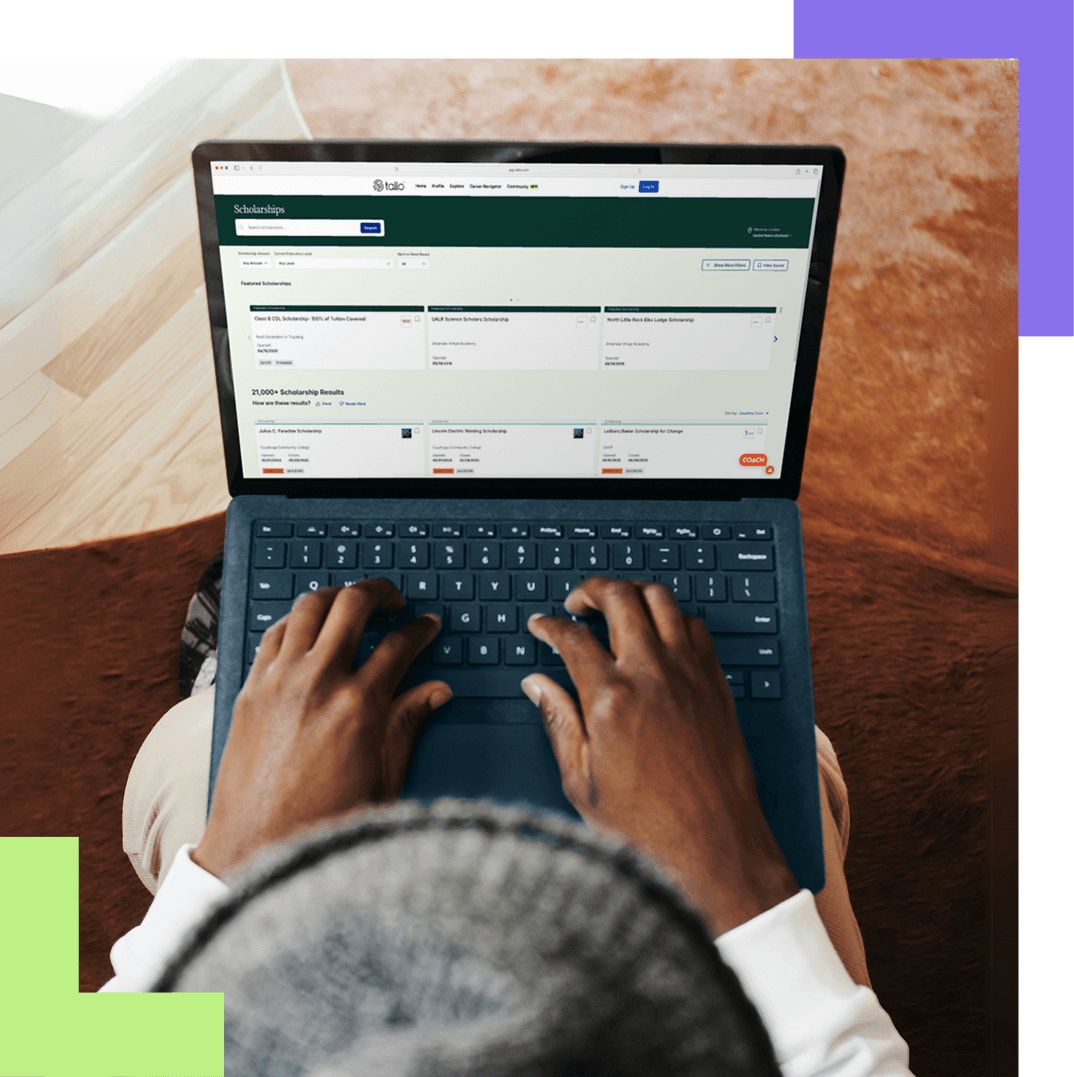 Tallo user on laptop