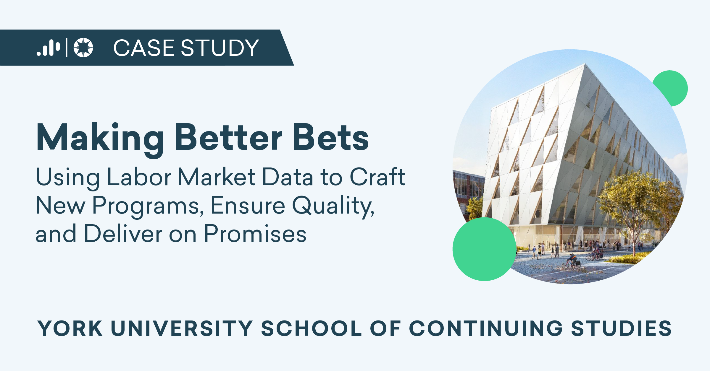 Making Better Bets: Using Labor Market Data to Craft New Programs,  Ensure Quality, and Deliver on Promises