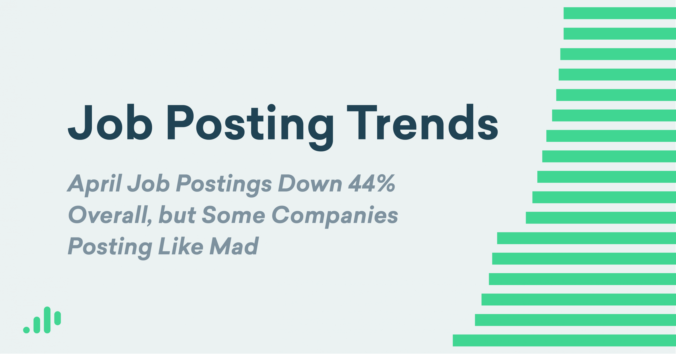 Job Posting Trends: April Job Postings Down 44% Overall, but Some Companies Posting Like Mad