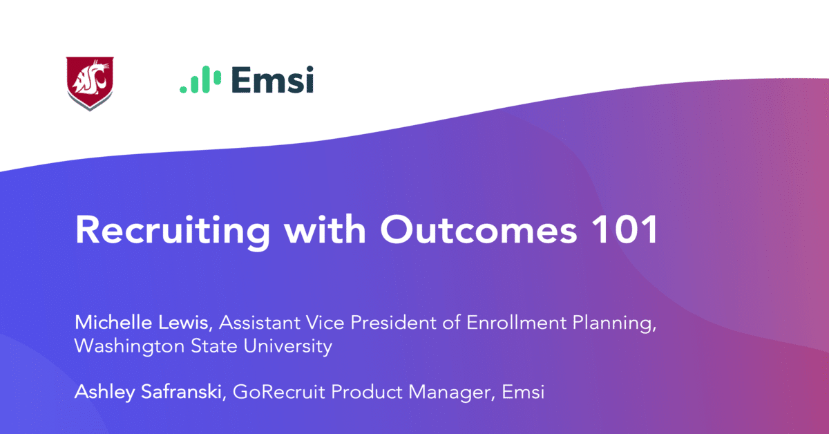 Webinar Recap: Recruiting with Outcomes 101 &#8211; Leveraging Career Outcomes Data Throughout the Enrollment Funnel