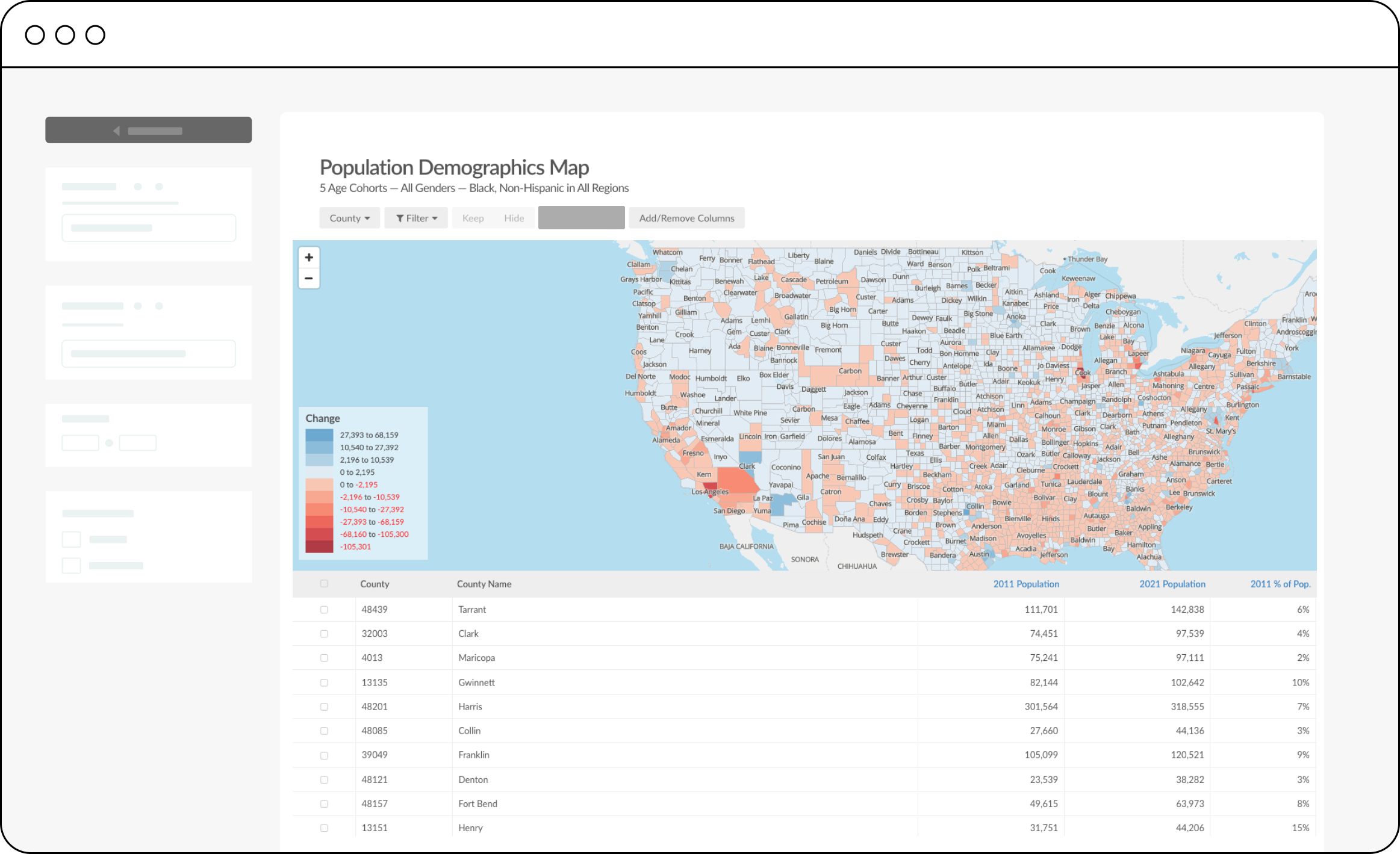 Population Demographics Map