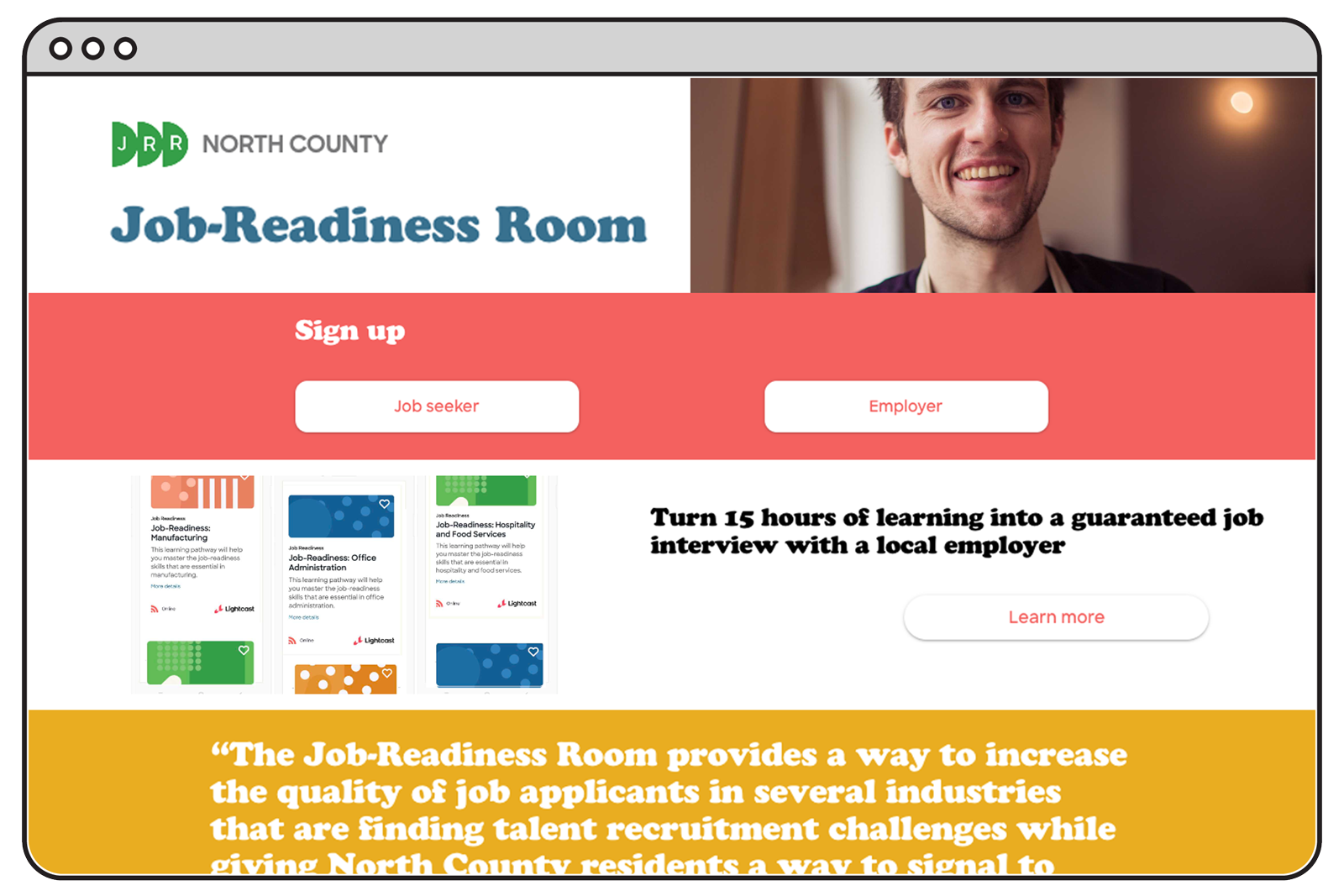 Job-Readiness Room Home Screen Image