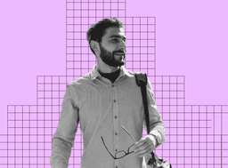 pink hero man worker