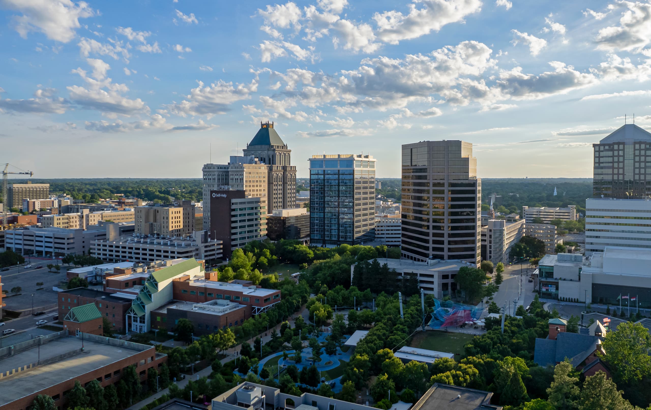 greensboro nc drone shot